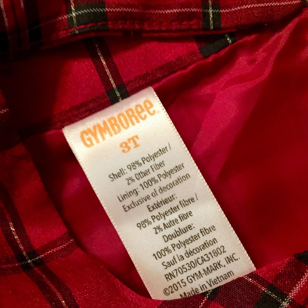 Gymboree Plaid & Velvet Holiday Dress! - Picture 3 of 6